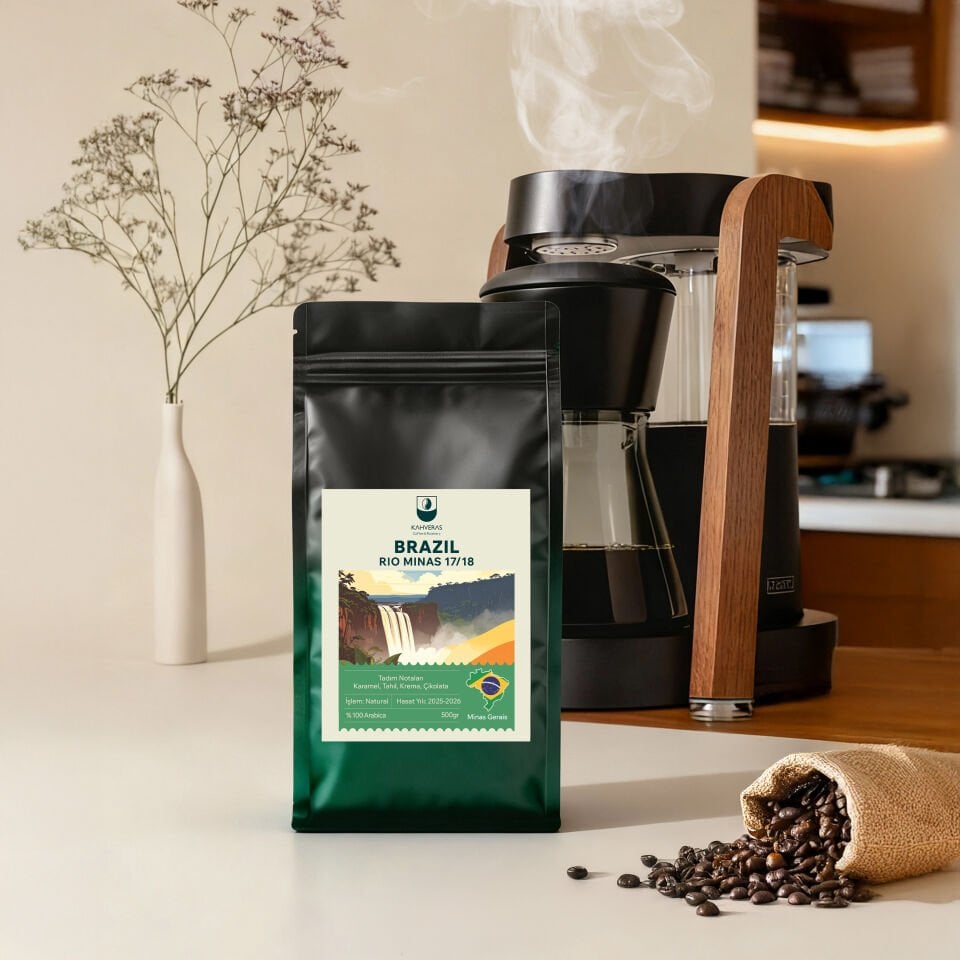 Brazil Rio Çekirdek&Filtre Kahve %100 Arabica Taze Kavrum 500 gr