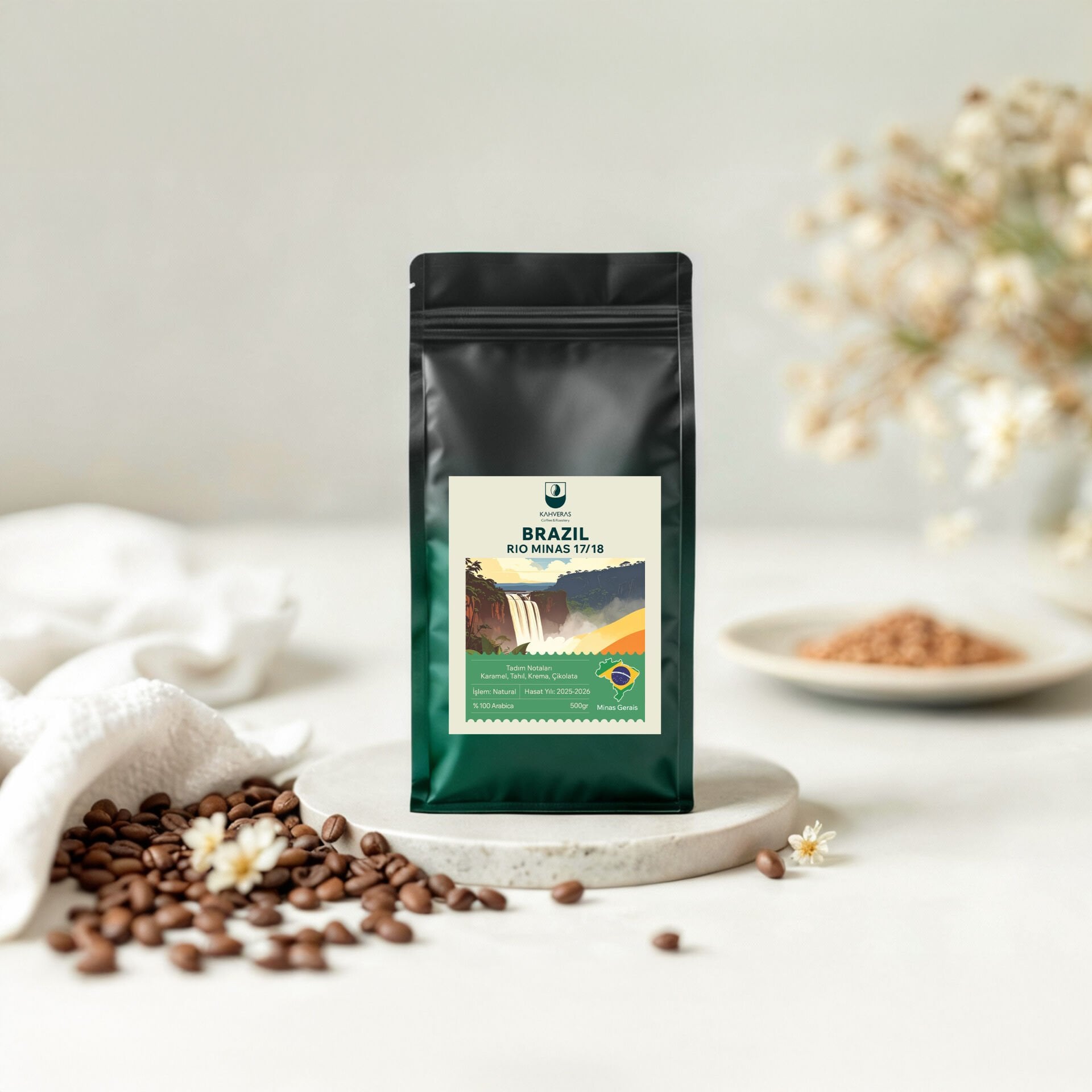 Brazil Rio Çekirdek&Filtre Kahve %100 Arabica Taze Kavrum 500 gr