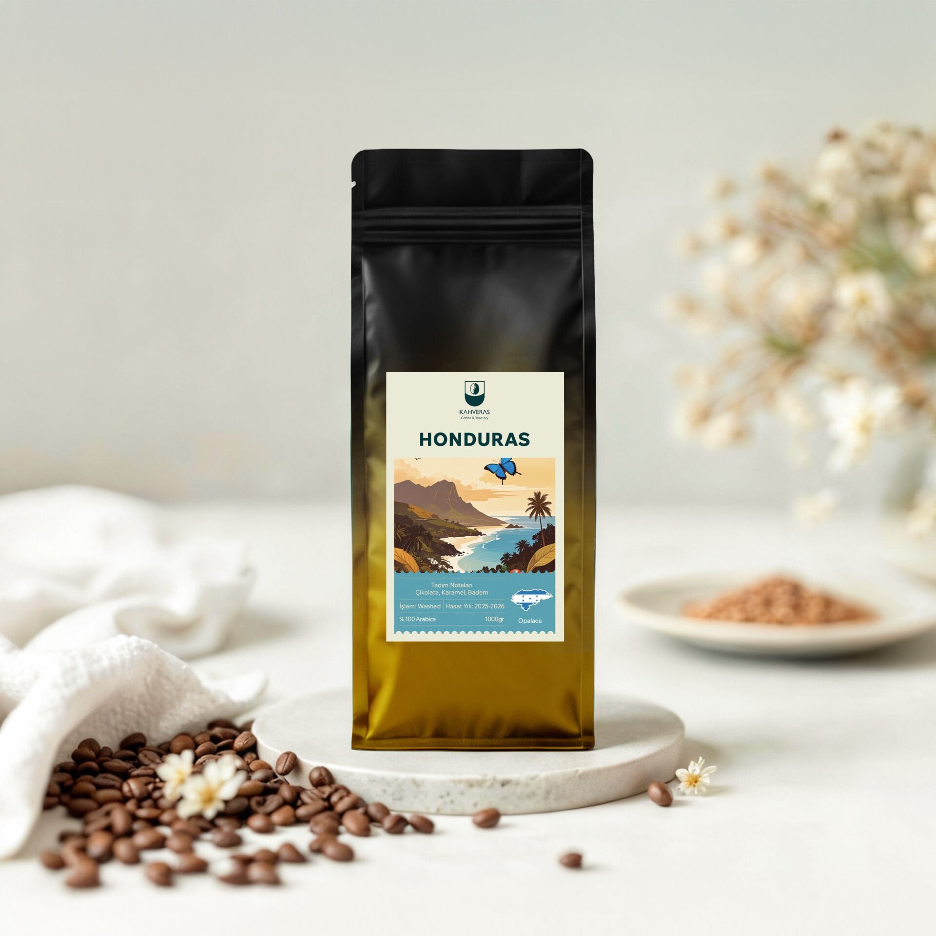 Honduras Çekirdek&Filtre Kahve %100 Arabica Taze Kavrum 1000 gr