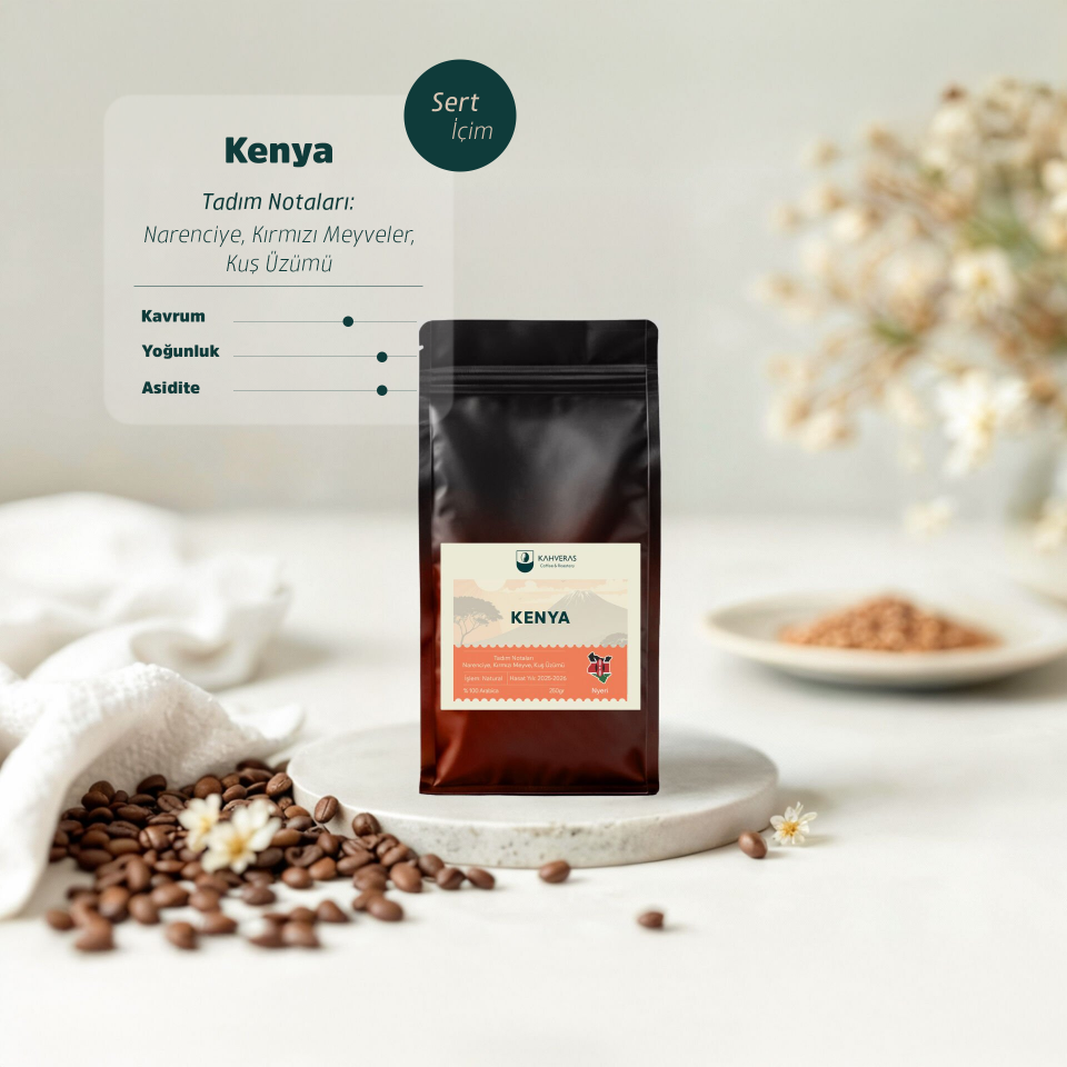 Kenya Çekirdek&Filtre Kahve %100 Arabica Taze Kavrum