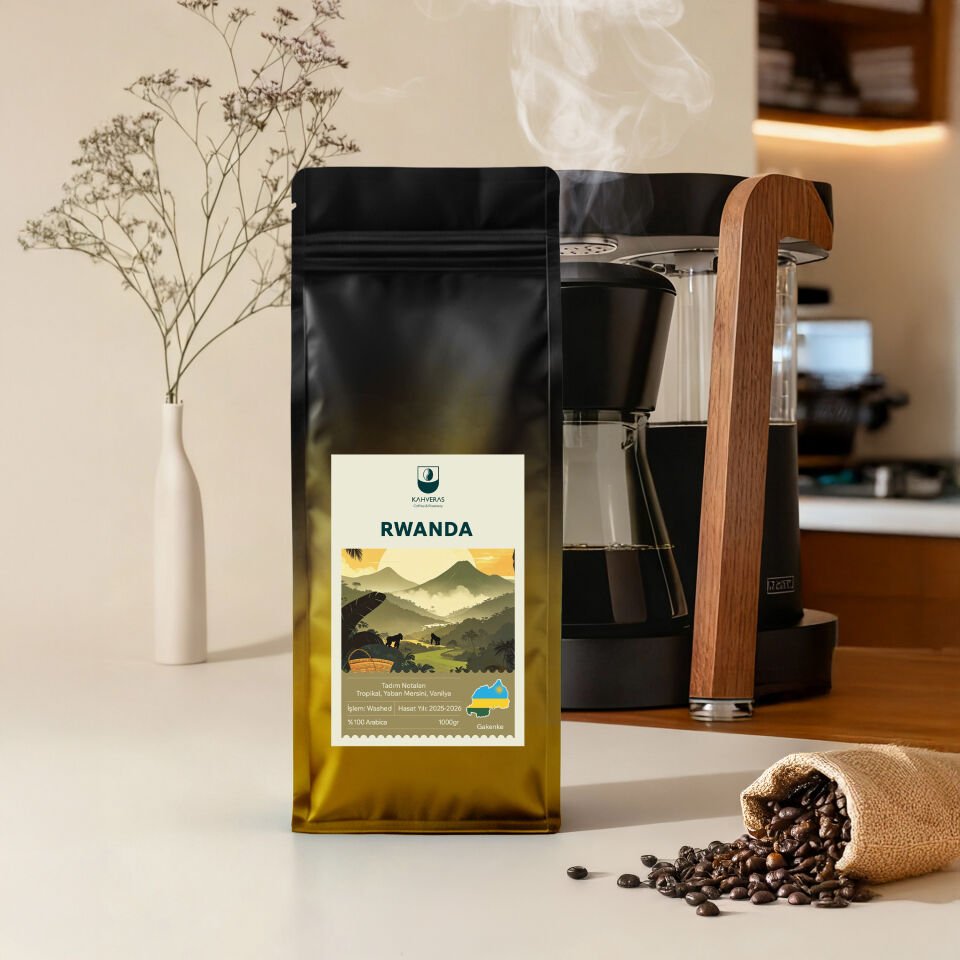 Rwanda Çekirdek&Filtre Kahve %100 Arabica Taze Kavrum 1000 gr