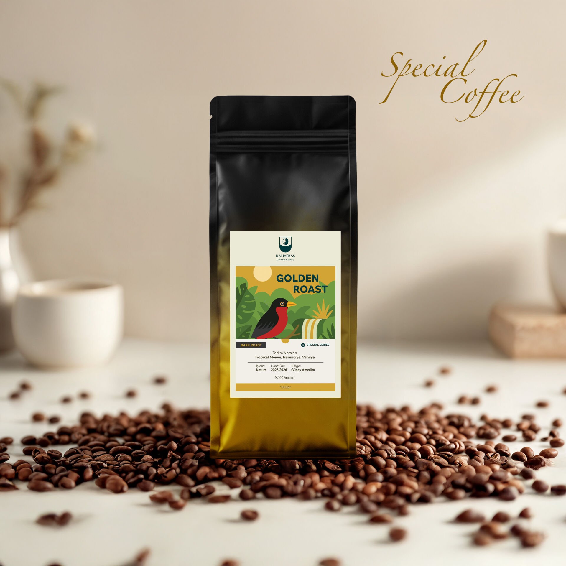Golden Çekirdek&Filtre Kahve %100 Arabica Taze Kavrum 1000 gr