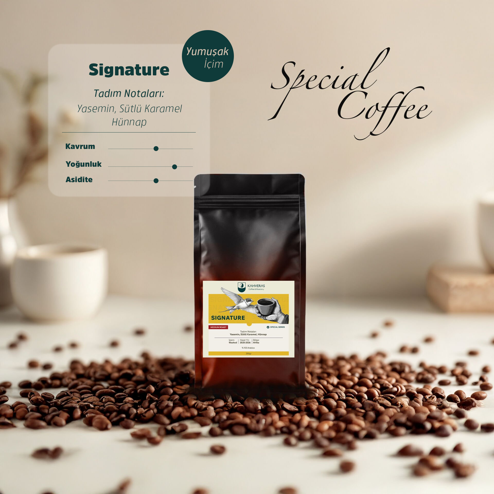 Signature Çekirdek&Filtre Kahve %100 Arabica Taze Kavrum