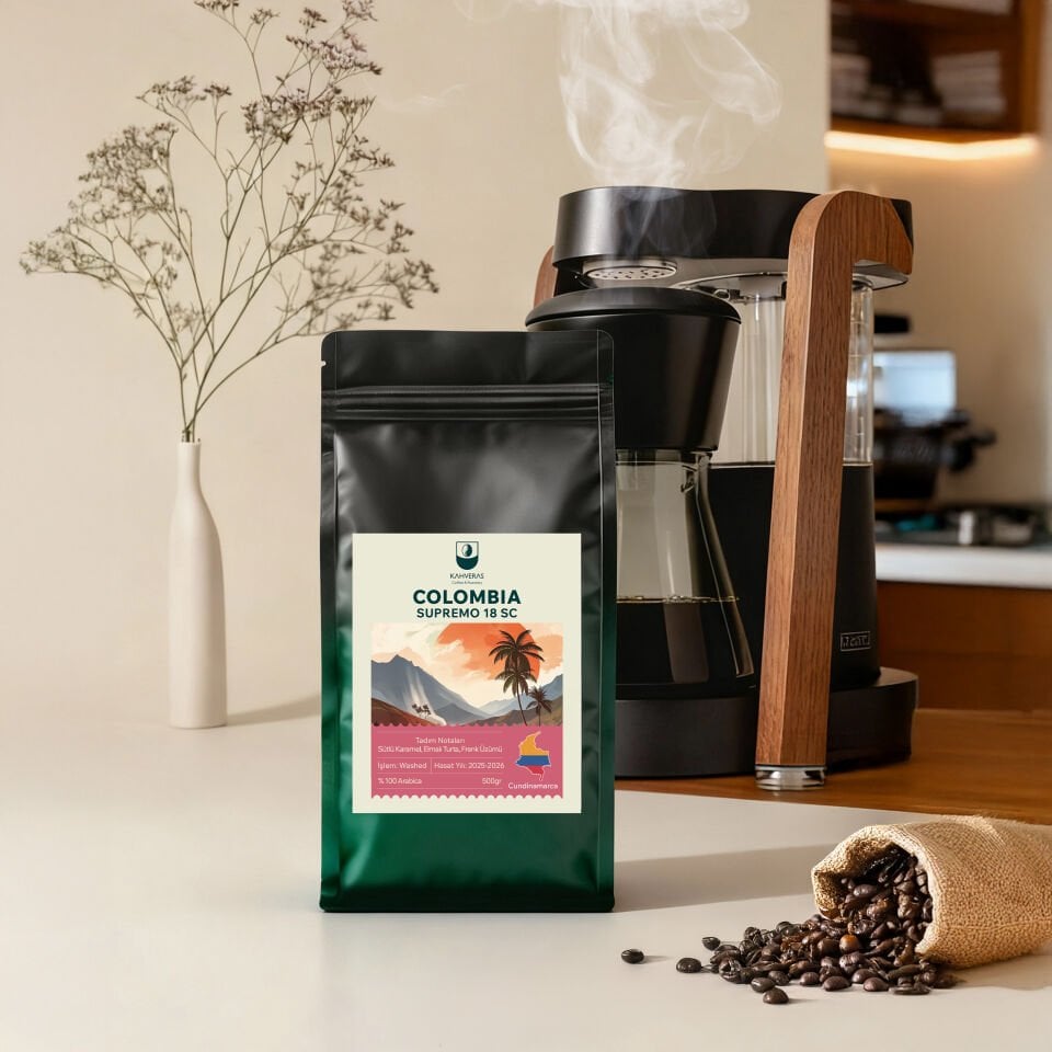 Colombia Çekirdek&Filtre Kahve %100 Arabica Taze Kavrum 500 gr