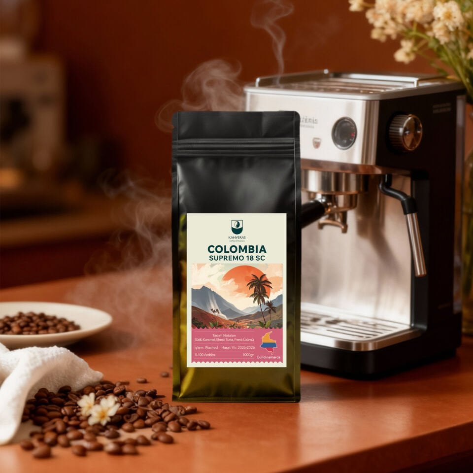 Colombia Çekirdek&Filtre Kahve %100 Arabica Taze Kavrum 1000 gr