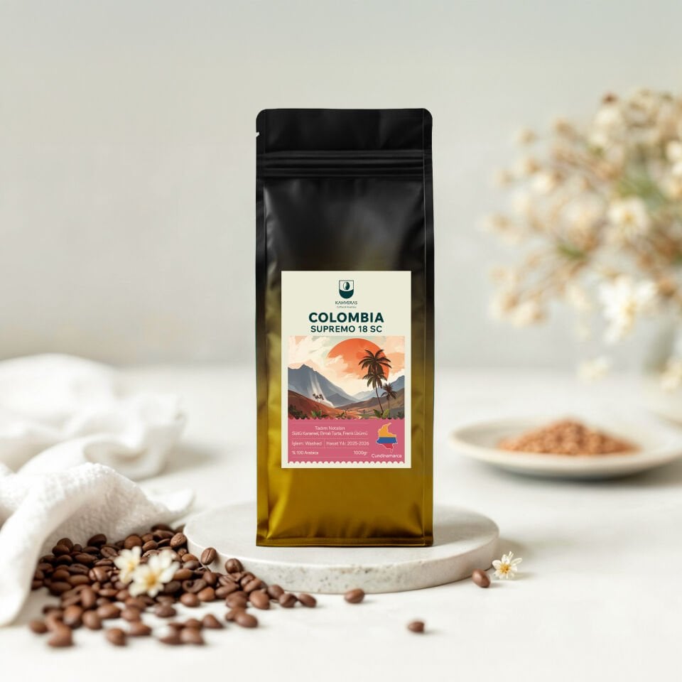 Colombia Çekirdek&Filtre Kahve %100 Arabica Taze Kavrum 1000 gr