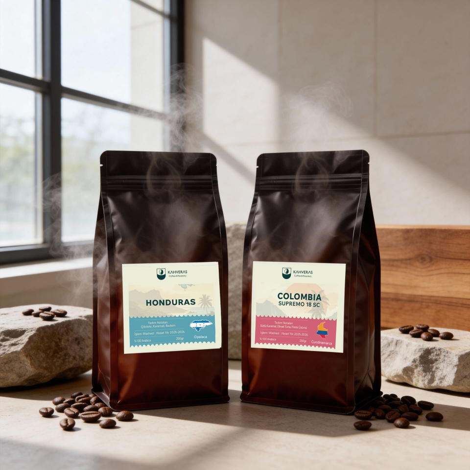 Avantajlı Kahve Set Honduras&Colombia Arabica Taze Kavrum